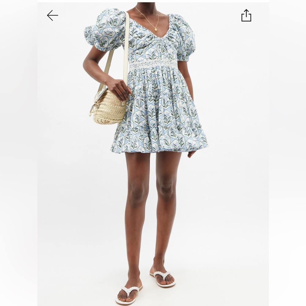 Agua By Agua Bendita Manzanilla Mini Dress